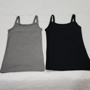 No Boundaries Gray and Black Camisoles